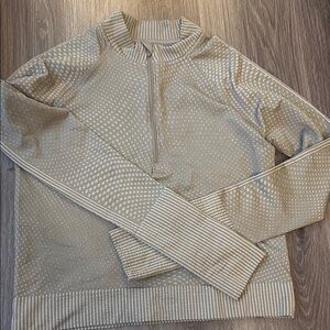 Lululemon Athletica Cream Zip Up Top